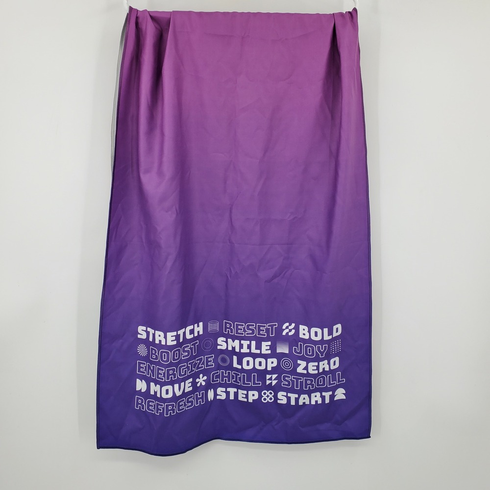 TerryTown‎ Welchs Motivational Yoga Towel Purple Red Ombre Polyester Fitness